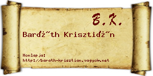 Baráth Krisztián névjegykártya