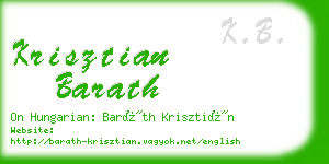 krisztian barath business card